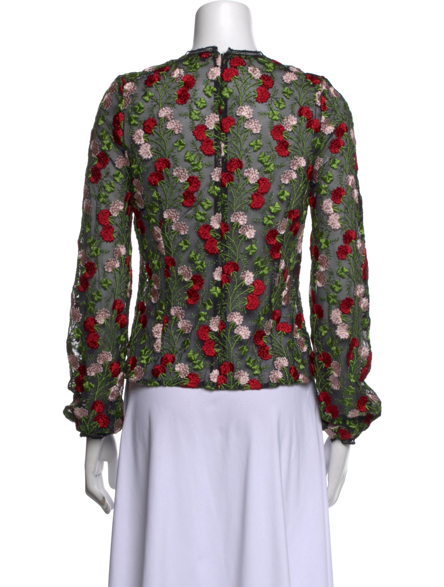 Alexis Floral Print Crew Neck Blouse